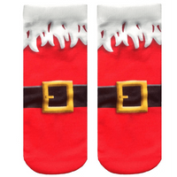 Santa Boots Ankle Socks - Red